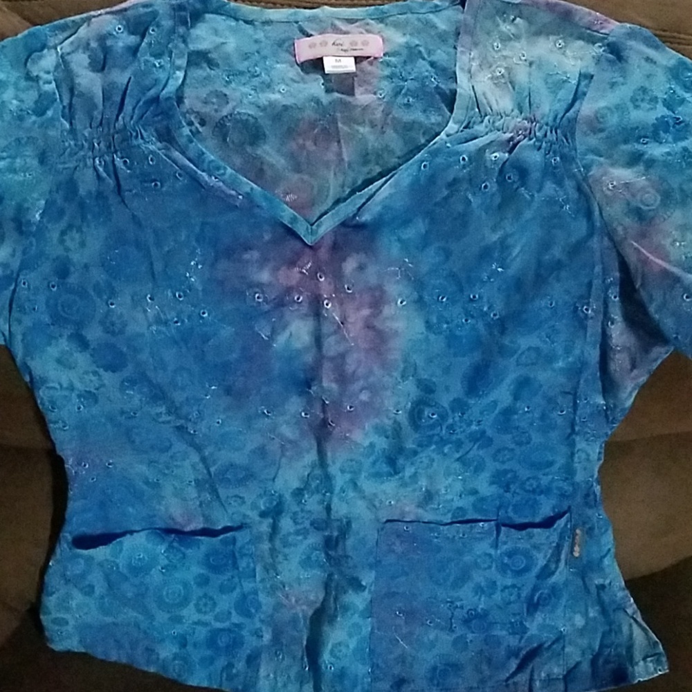 Koi tye dye scrub top